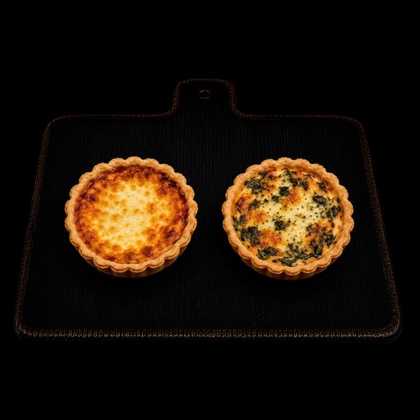 Quiches dorées au four